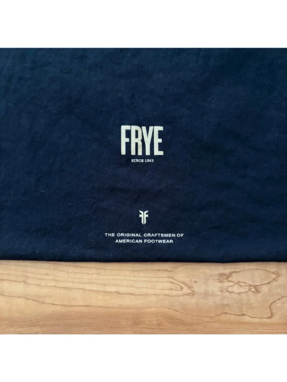 Frye 22” x 19” Large Black Drawstring Dust Bag Footwear EUC
